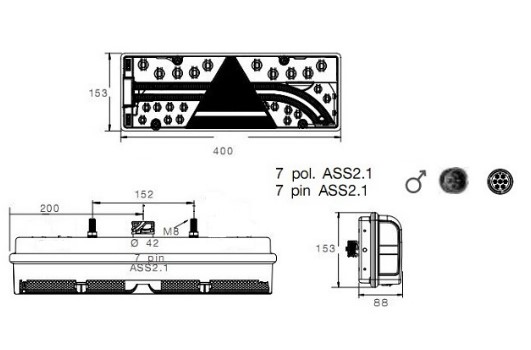 25-7400-701 ФОНАРЬ ЗАДНИЙ EUROPOINT III LED ПРАВЫЙ